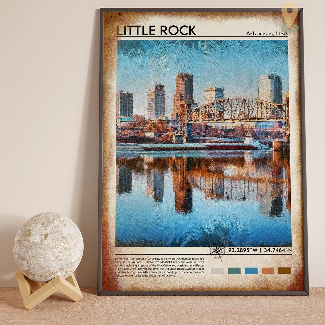 Little Rock Print Little Rock Art Little Rock Photo Little Rock Poster Print Little Rock Painting Arkansas Poster Little Rock Artwork - Image 4