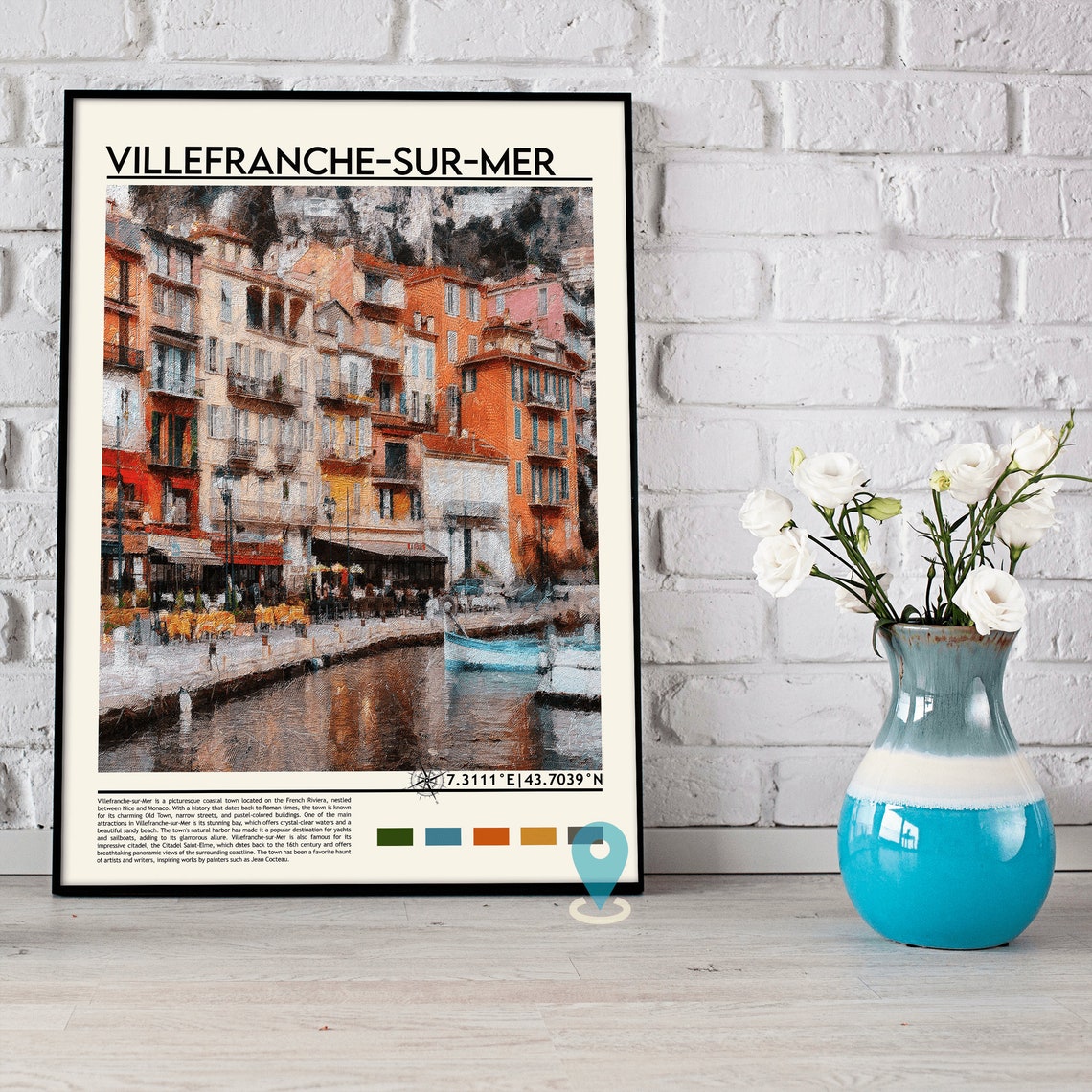 Villefranche Sur Mer Print French Riviera Print Cote Dazur Print France Print Villefranche Sur Mer Travel Print Villefranche Sur Mer - Image 3