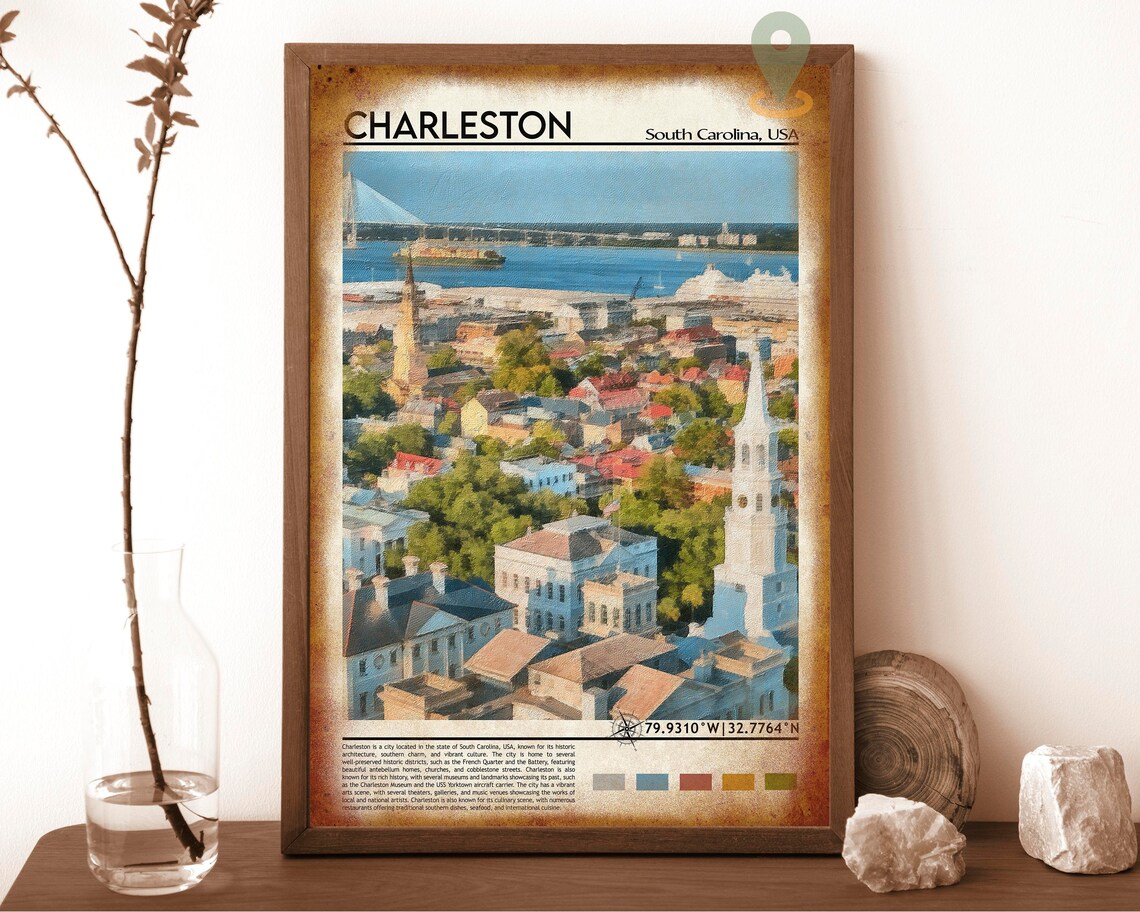 Charleston Print Charleston Poster Charleston Travel Charleston Art Print Charleston Artwork Charleston Photo South Carolina Print - Image 6