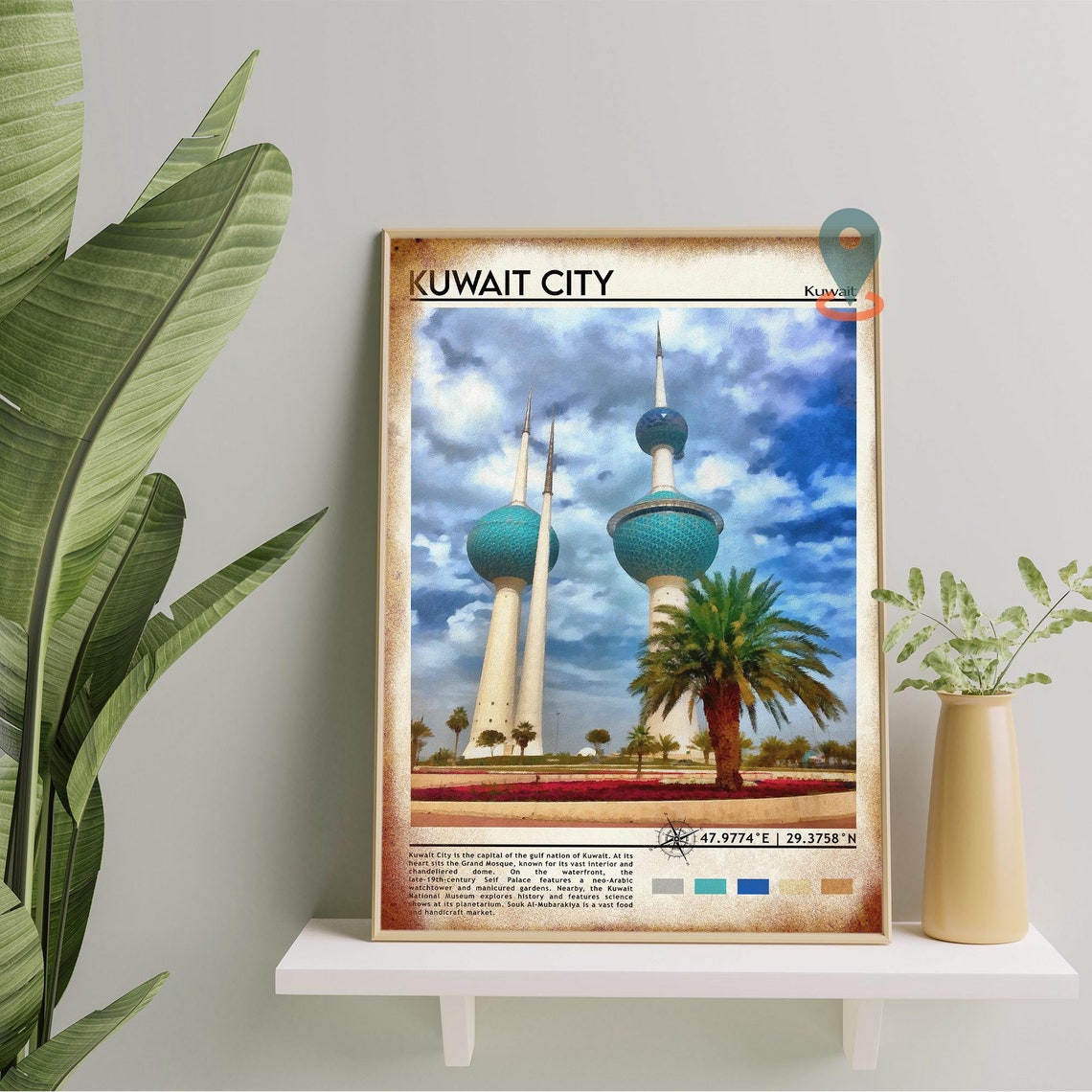 Kuwait City Print Kuwait City Art Kuwait City Poster Kuwait City Photo Kuwait City Poster Print Kuwait City Painting Kuwait Poster - Image 4