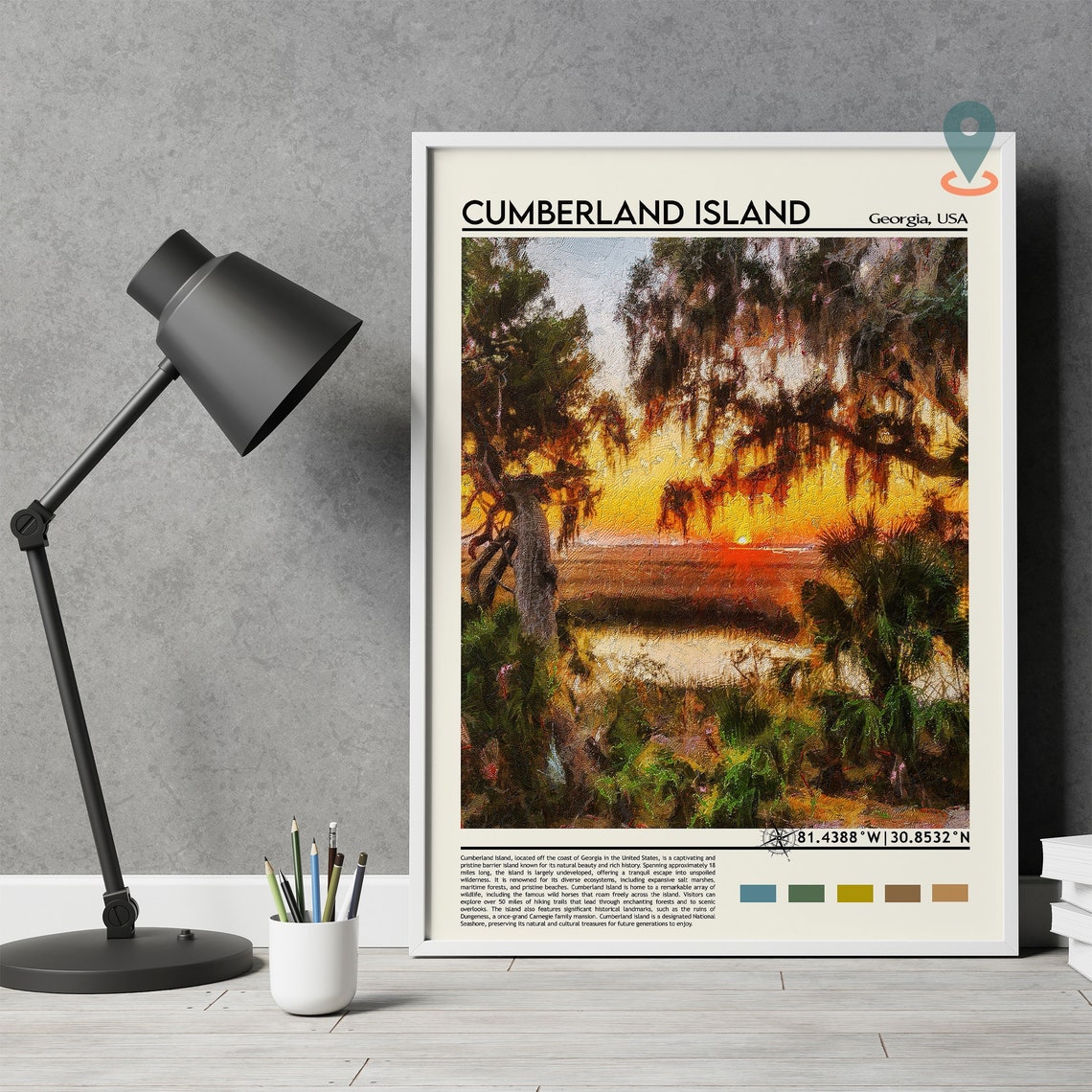 Cumberland Island Print Cumberland Island Poster Cumberland Island Wall Art Cumberland Island Travel Print Cumberland Island Art Print - Image 3