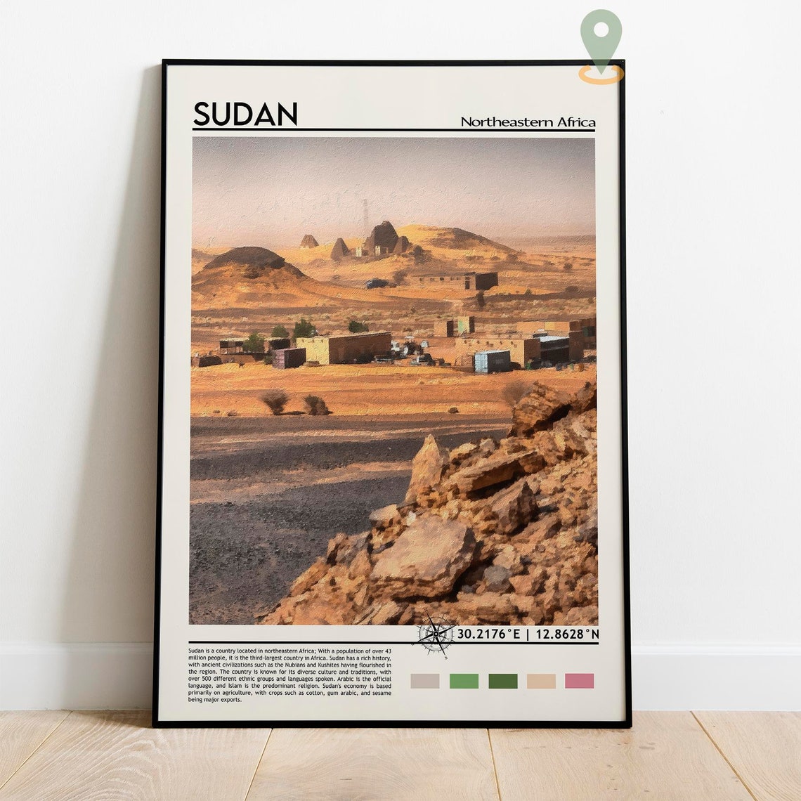 Sudan Northeastern Africa Desert Village Ancient Land Poster - Image 5