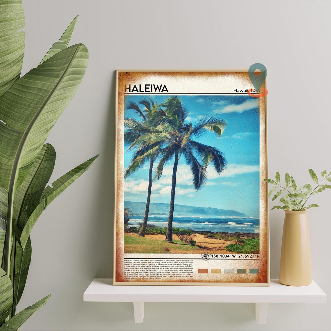 Haleiwa Print Haleiwa Poster Haleiwa Wall Art Haleiwa Travel Haleiwa Art Print Haleiwa Artwork Haleiwa Photo Haleiwa Hawaii Print - Image 2