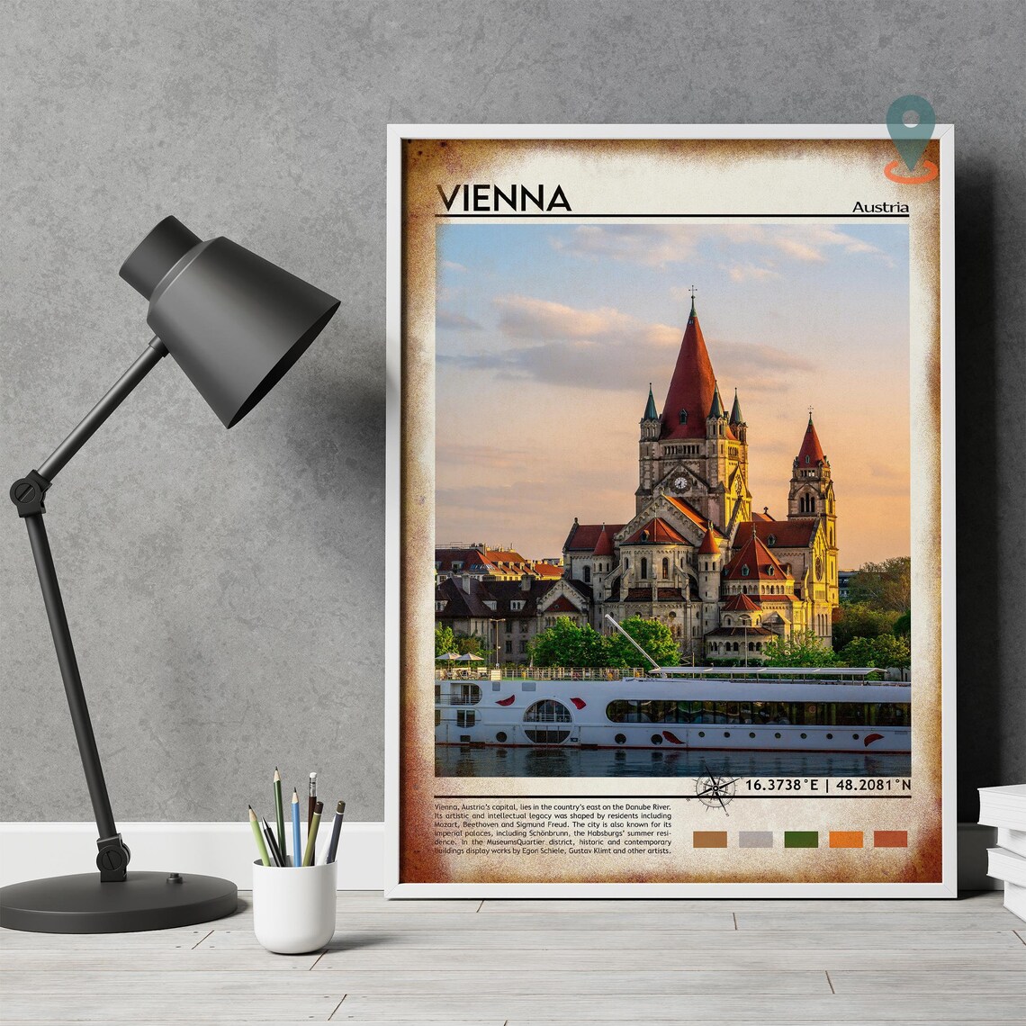 Vienna Print Vienna Art Vienna Poster Vienna Photo Vienna Poster Print Vienna Painting Austria Poster Vienna Artwork Vienna City - Image 4