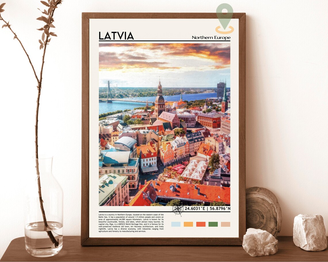 Latvia Print Latvia Poster Latvia Wall Art Latvia Travel Latvia Art Print Latvia Artwork Latvia Photo Latvia Riga Print Riga City