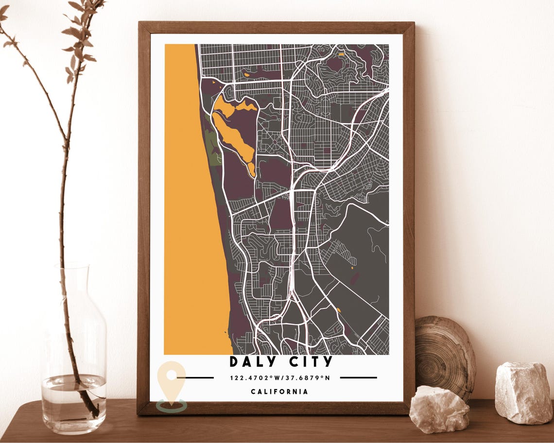 Dally City Map Dally City Map Print Dally City Wall Art Dally City Travel Poster Dally City Poster Dally City Photo Dally City Print - Image 5