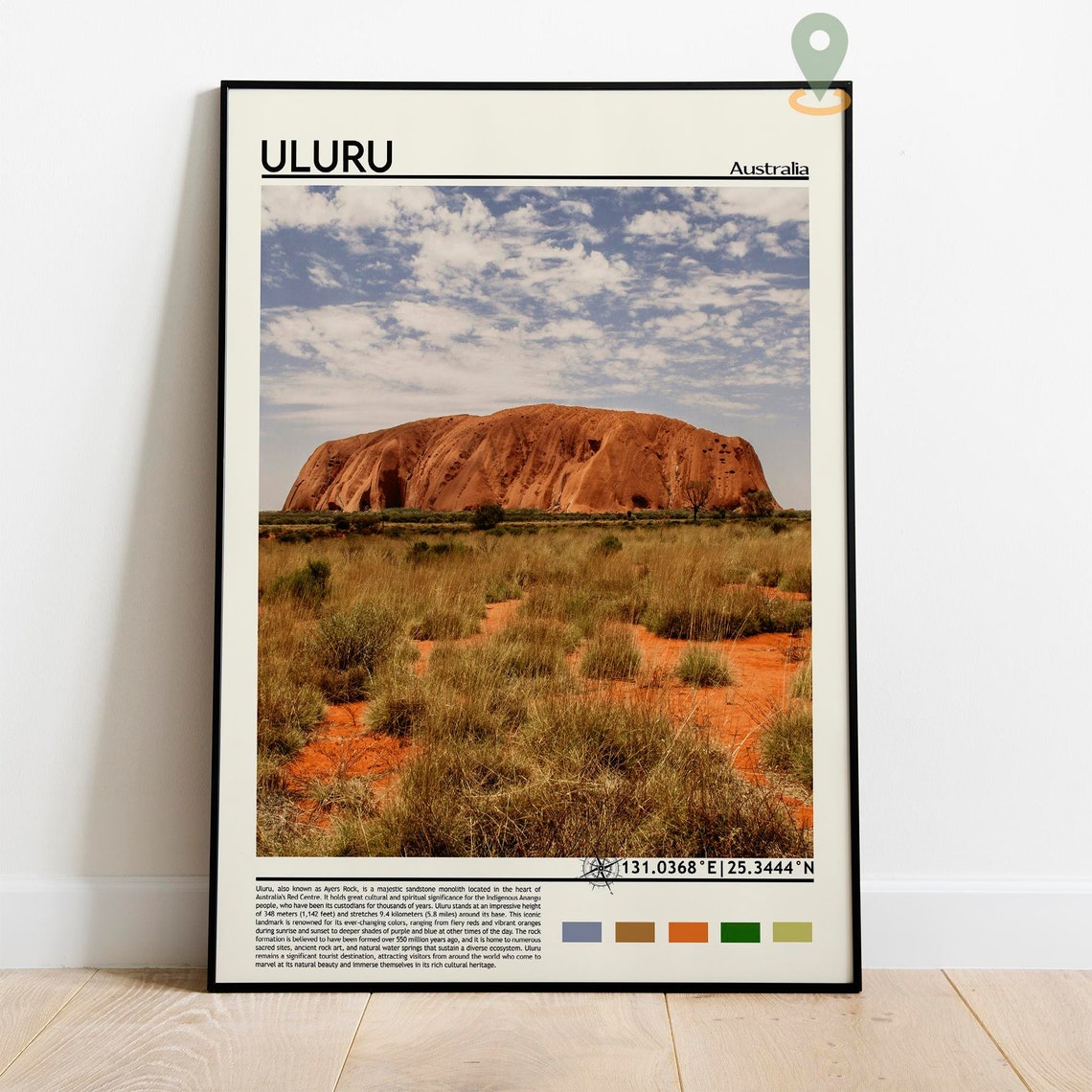 Uluru Australia Ayers Rock Red Desert Outback Monolith Travel Poster - Image 2