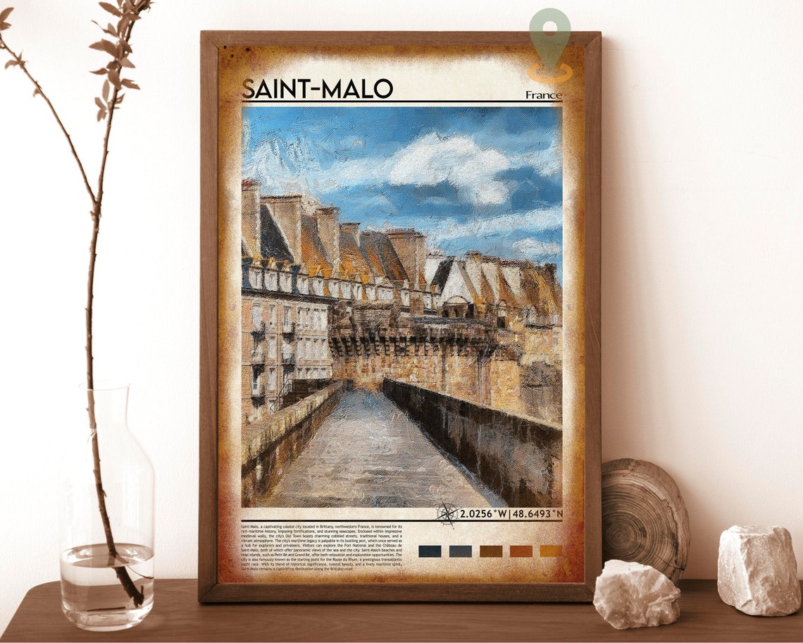 Saint Malo Print Saint Malo Poster Saint Malo Wall Art Saint Malo Travel Print Saint Malo Art Print Saint Malo Artwork France Print - Image 6