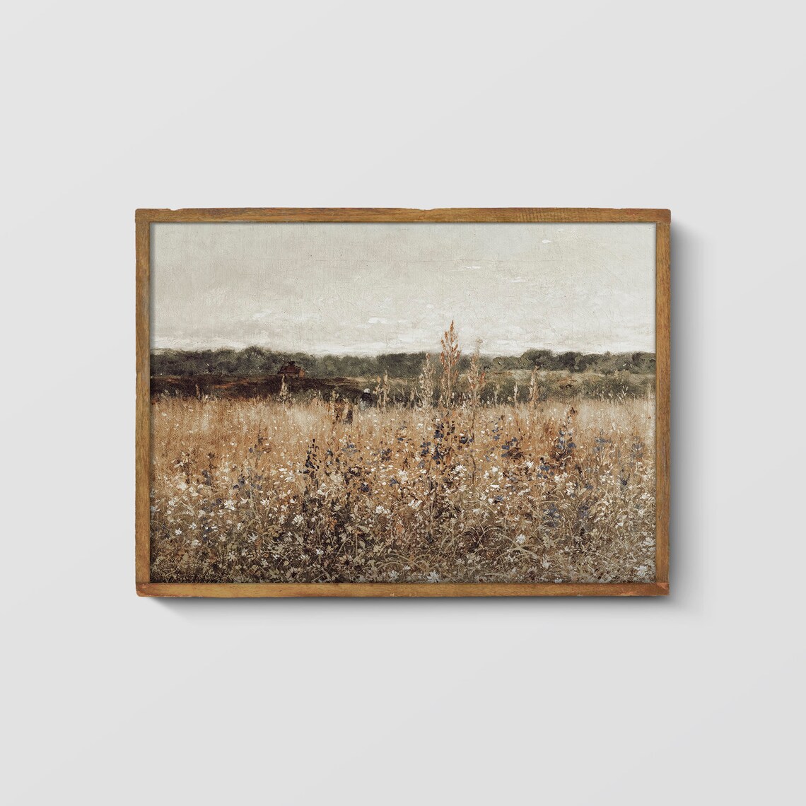 Wildflower Field Landscape Wall Art Poster - Image 3