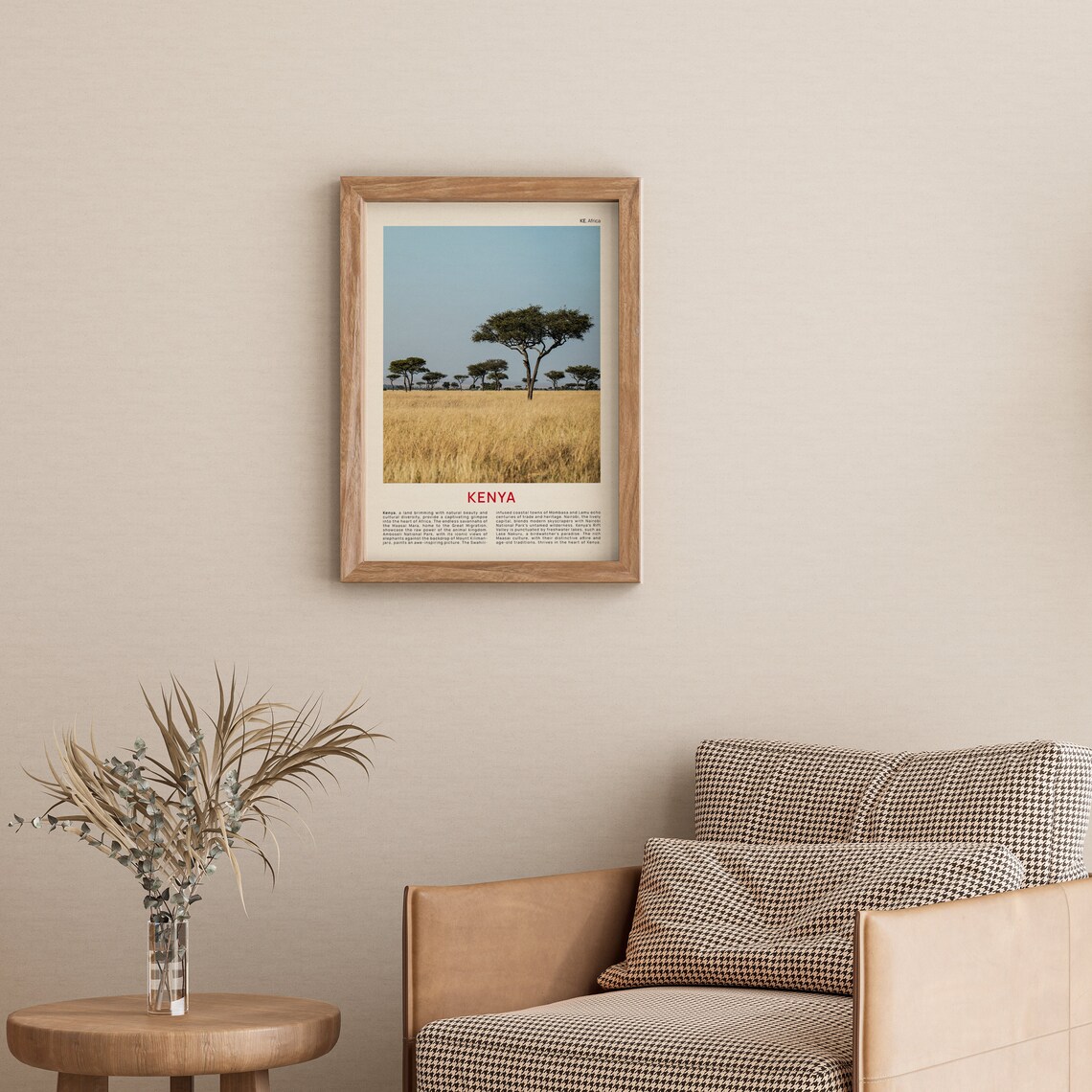 Kenya Maasai Mara Acacia Trees Golden Savanna Safari Photo Poster - Image 3