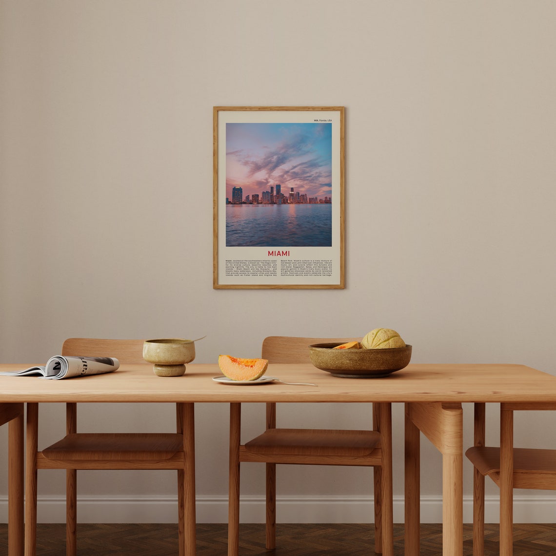 Miami Skyline At Sunset Over Shimmering Biscayne Bay Florida Poster - Image 4