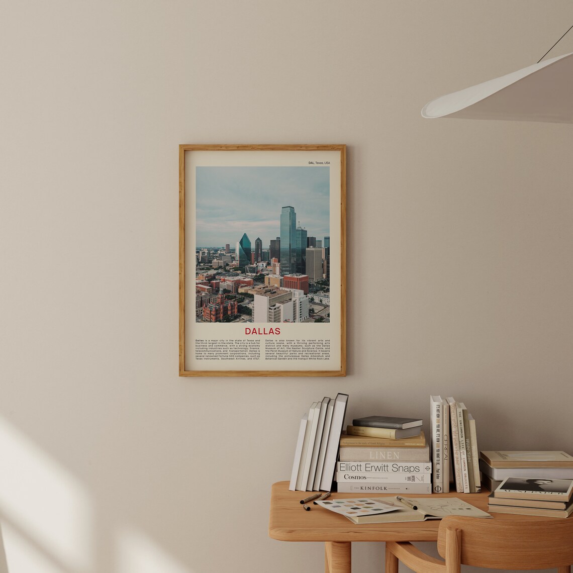 Dallas Texas Downtown Skyline Old Red Courthouse Travel Poster - Image 2