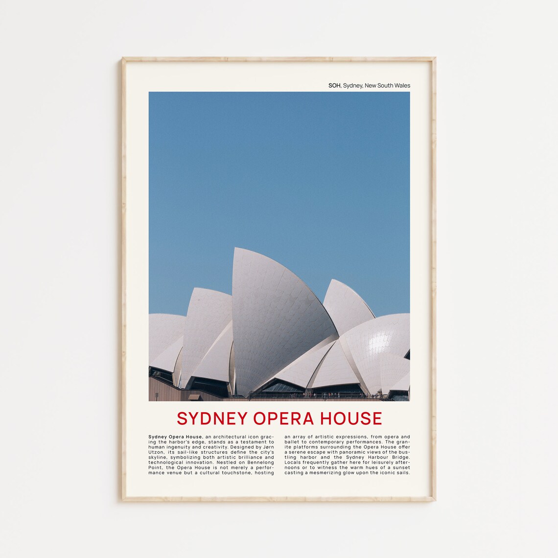 Sydney Opera House White Sails Daytime Film Photography Travel Poster