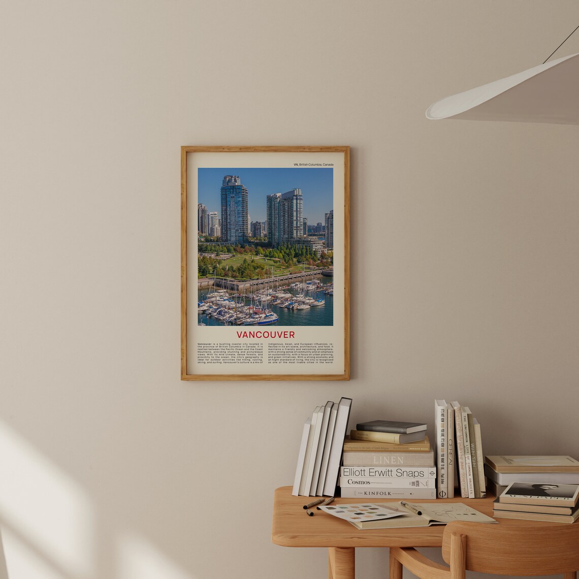 Vancouver British Columbia Marina Skyline Film Photo Travel Poster - Image 2