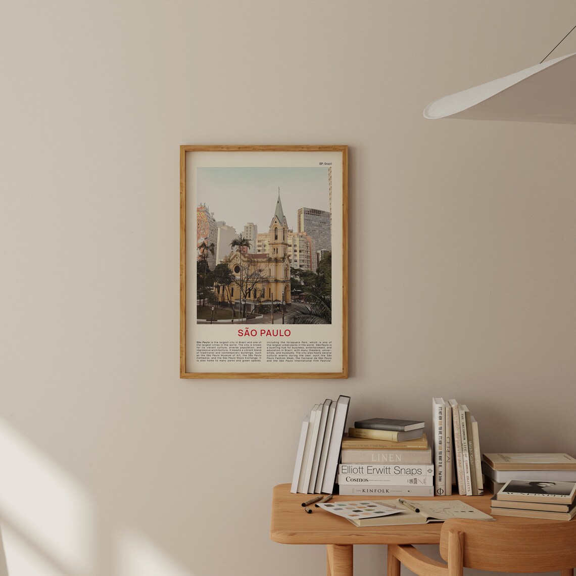 Sao Paulo Brazil Historic Church Downtown Skyscrapers Poster - Image 2