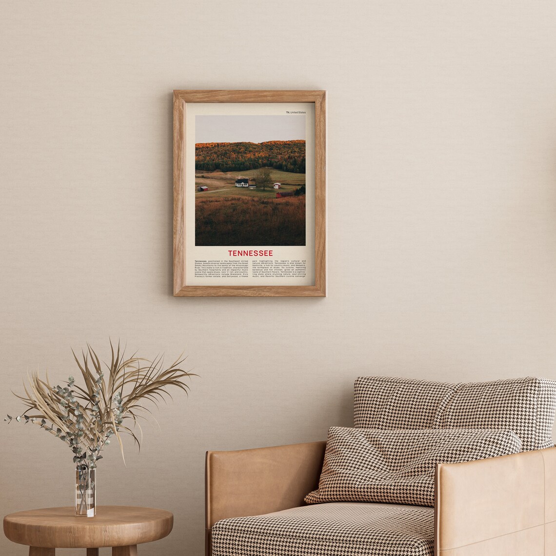 Tennessee Autumn Countryside Farm Valley Film Photo Travel Poster - Image 3