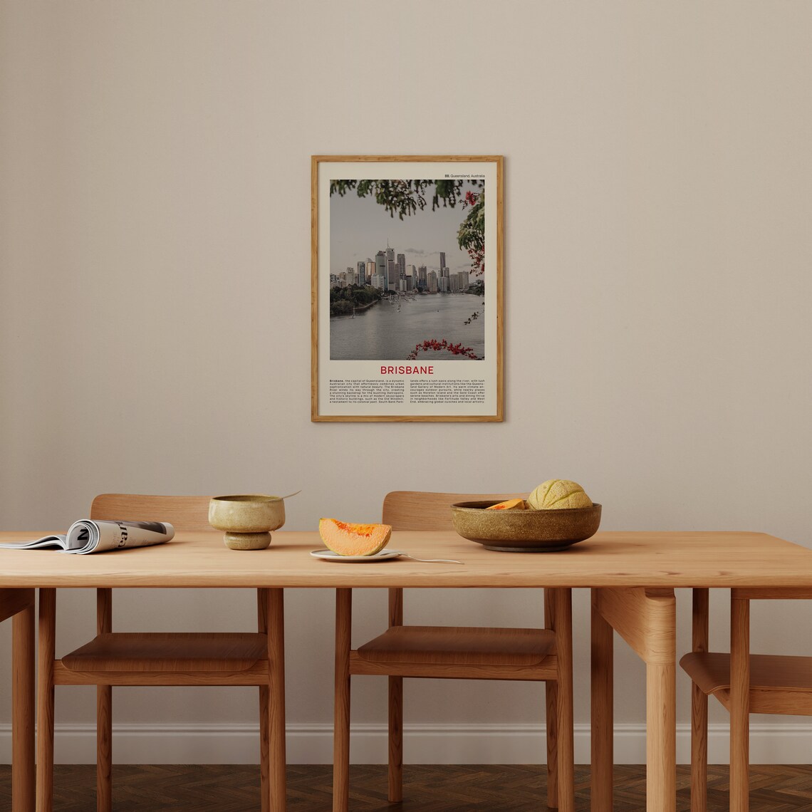 Brisbane Australia City Skyline Over Brisbane River Film Photo Poster - Image 4