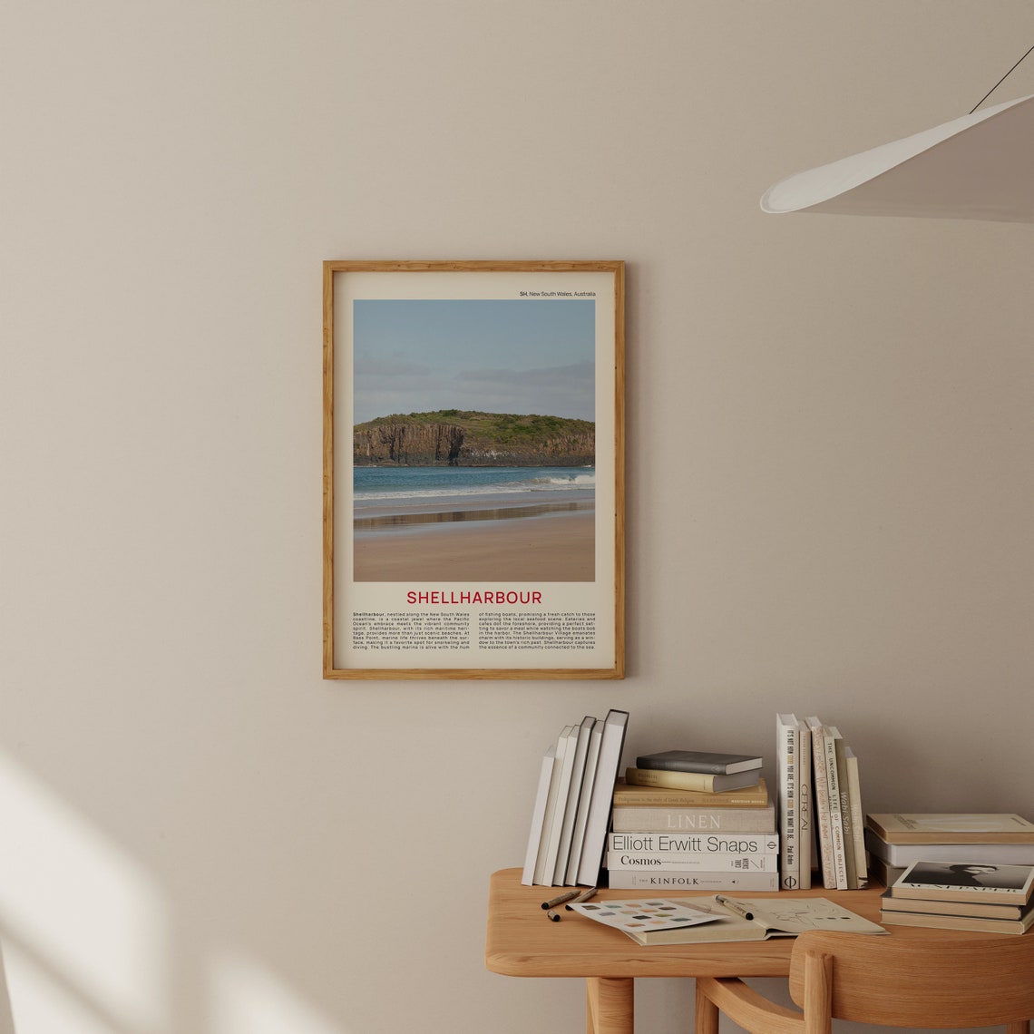 Shellharbour Australia Sandy Beach Rocky Headland Photo Poster - Image 2