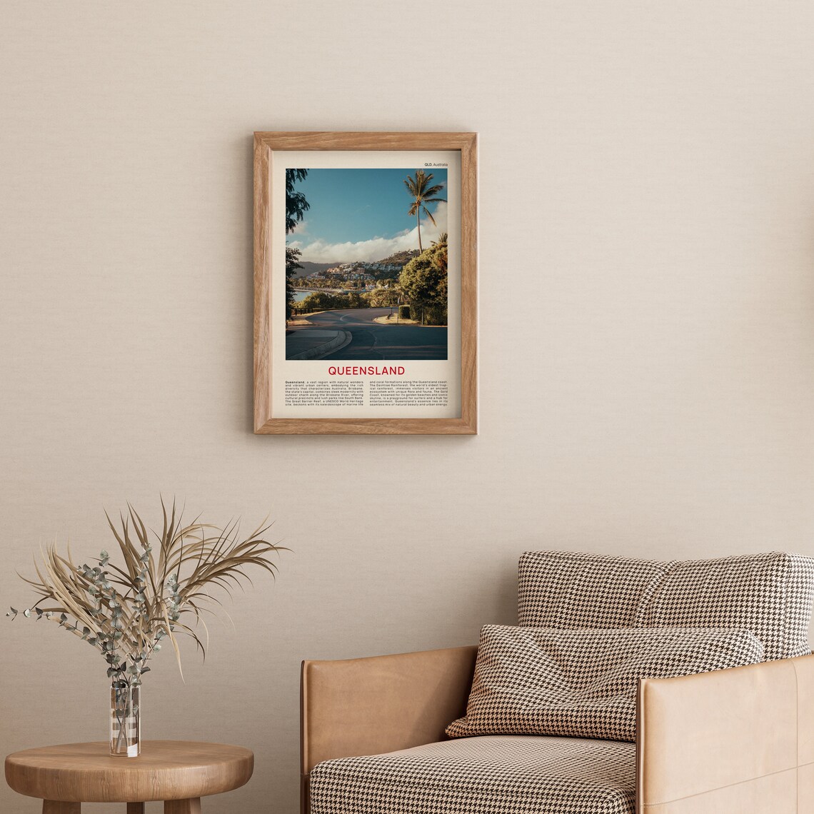 Queensland Coastal Road with Palm Trees Film Photo Travel Poster - Image 3