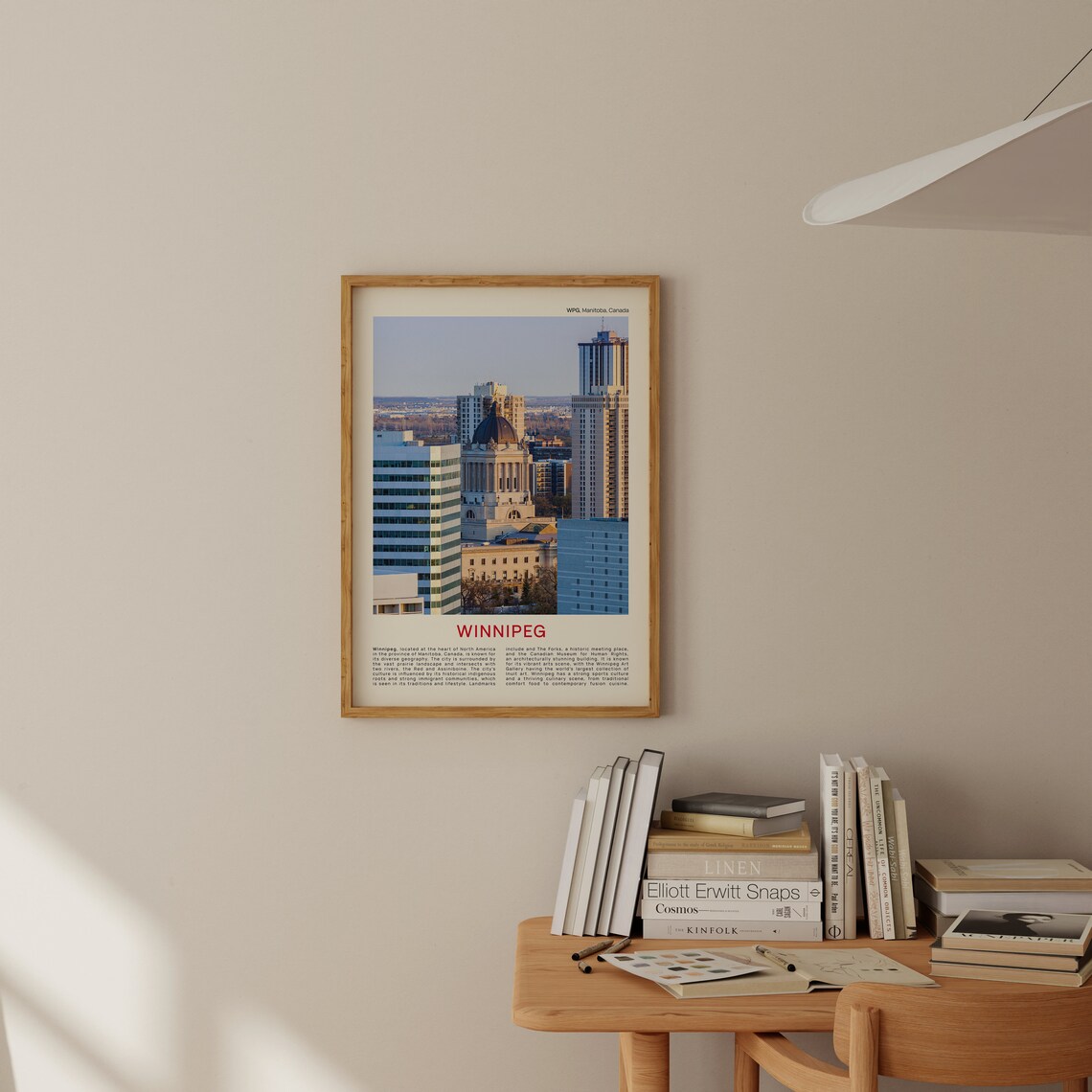 Winnipeg Manitoba City Skyline Golden Hour Photo Travel Poster - Image 2