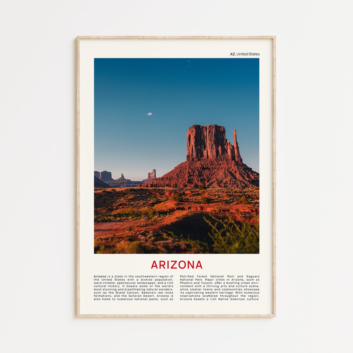 Arizona Print Film Photo Arizona Wall Art Arizona Poster Arizona Photo Arizona Poster Print Wall Decor Usa Poster Print United States