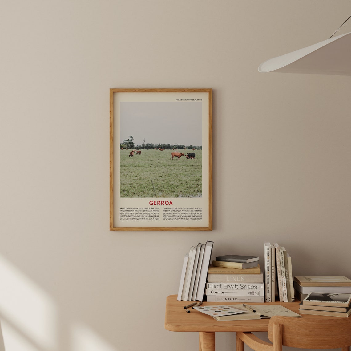Gerroa Australia Green Countryside Cattle Grazing Pasture Photo Poster - Image 2