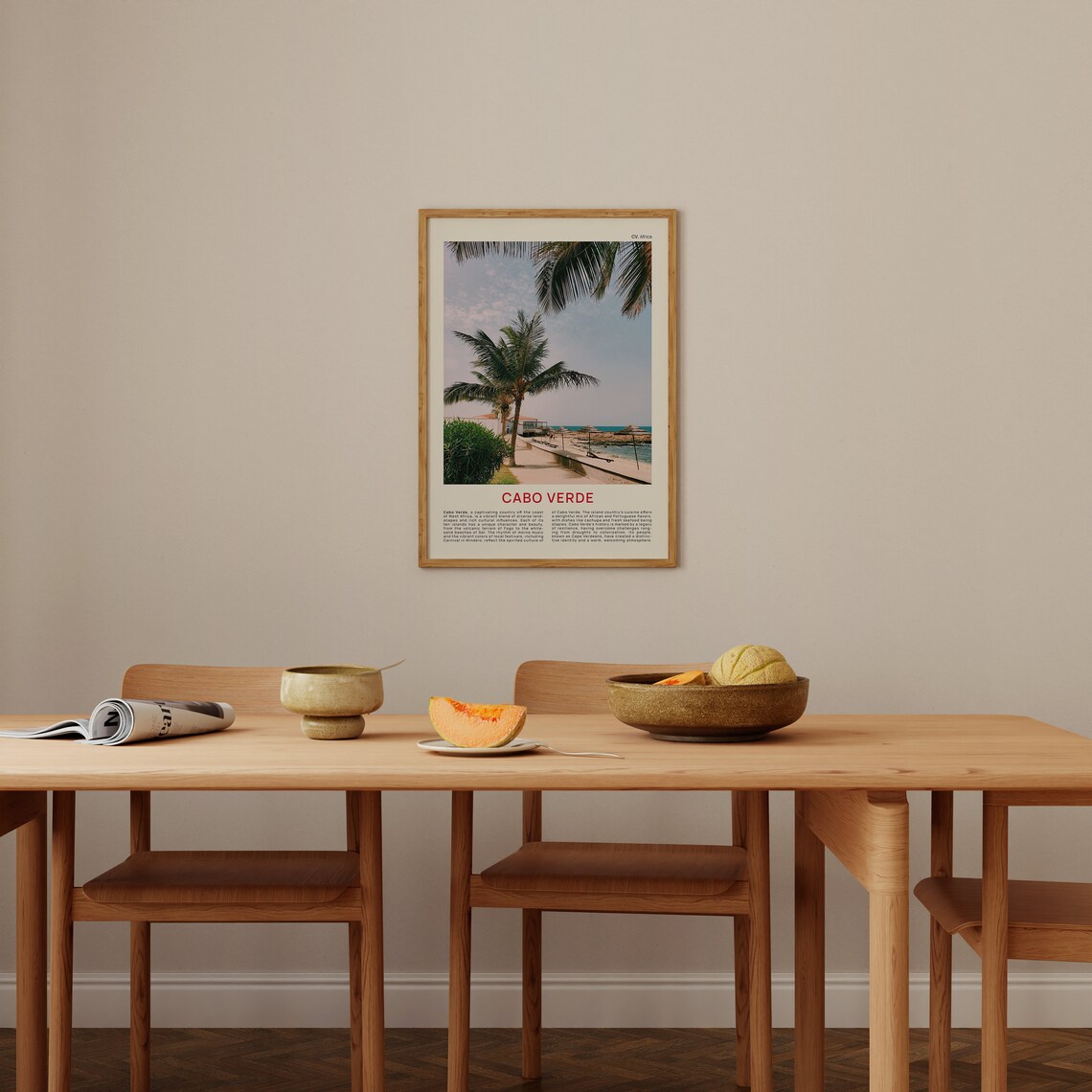 Cabo Verde Travel Poster, Palms Wall Art - Image 4