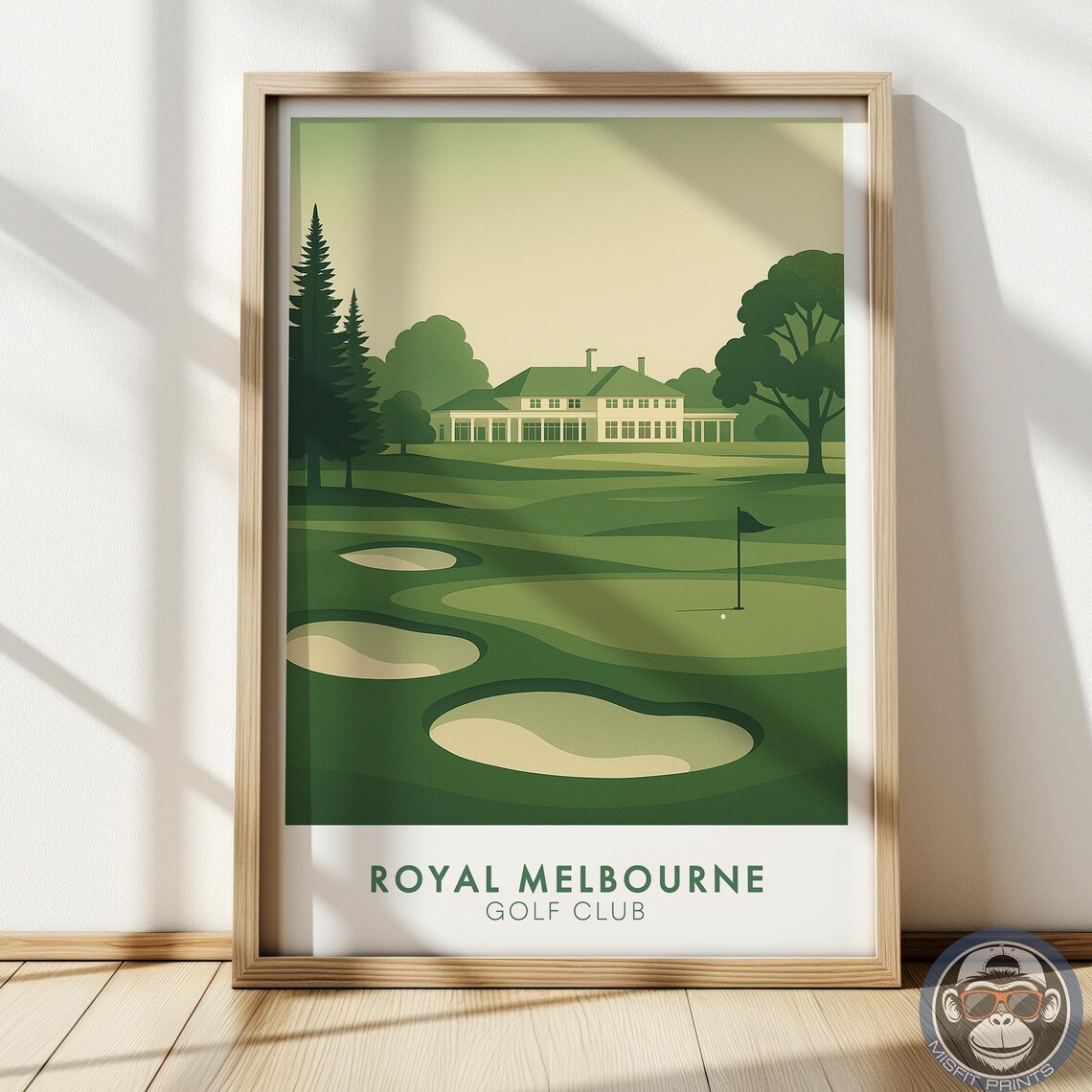 Royal Melbourne Golf Course Vintage Poster