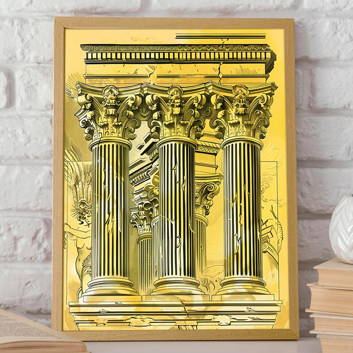 Golden Columns, Classical Greek Architecture Poster - Image 2