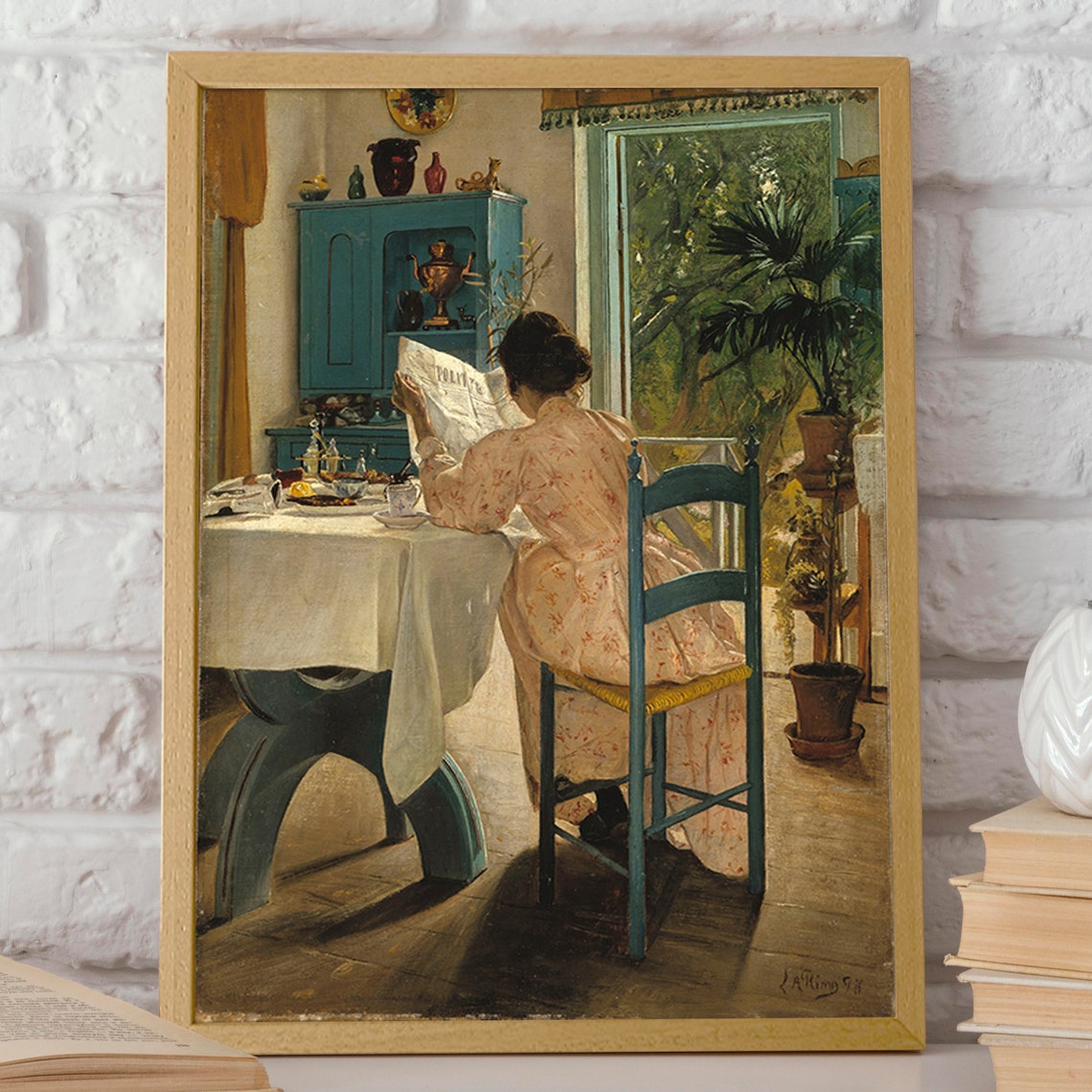 Woman at Breakfast by La Ring, Fine Art Print - Image 2