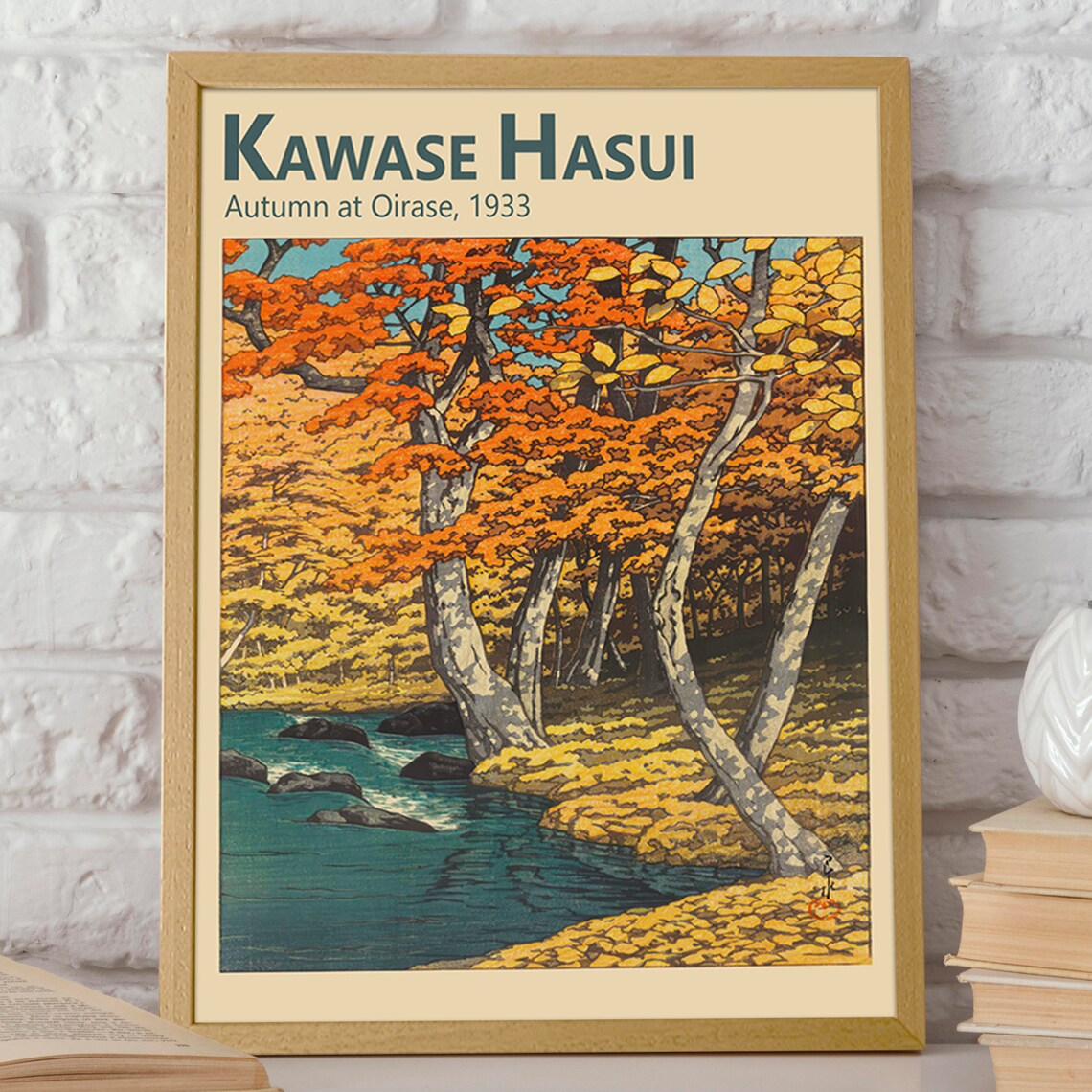 Autumn at Oirase by Kawase Hasui, Japanese Print - Image 2