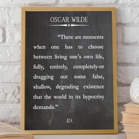 Oscar Wilde Quote, Graduation Motivational Art Print