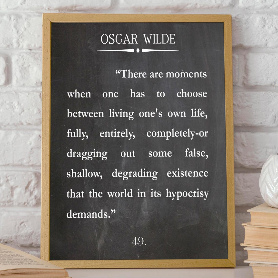 Oscar Wilde Quote, Graduation Motivational Art Print