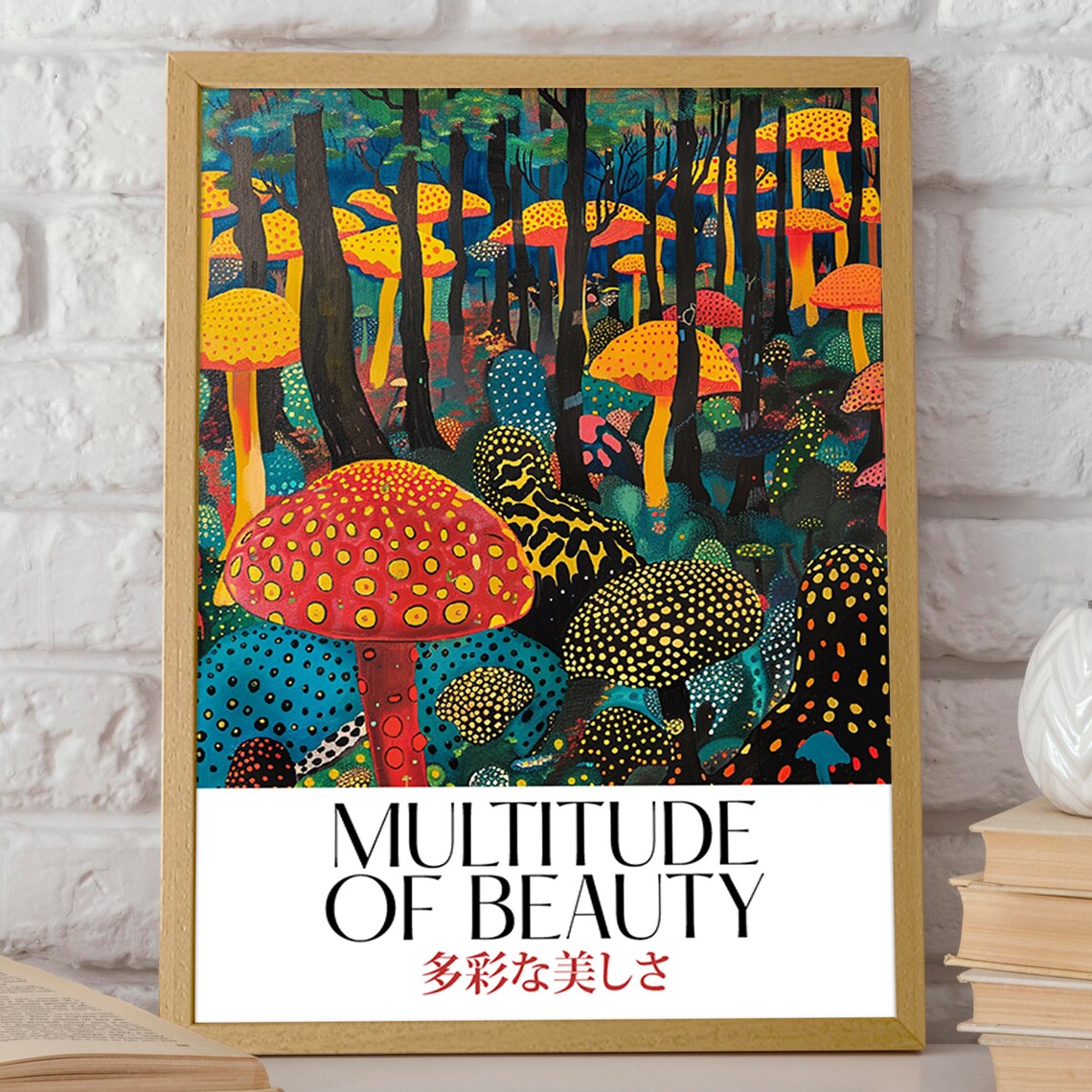 Psychedelic Mushroom Art Poster Print, Forest Decor - Image 2