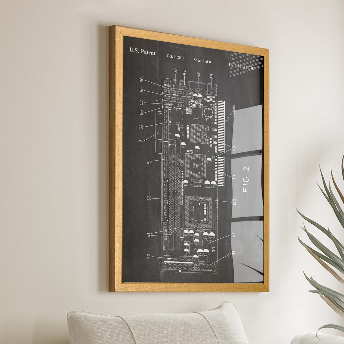 Graphics Card Patent Poster, Tech Office Wall Art Print