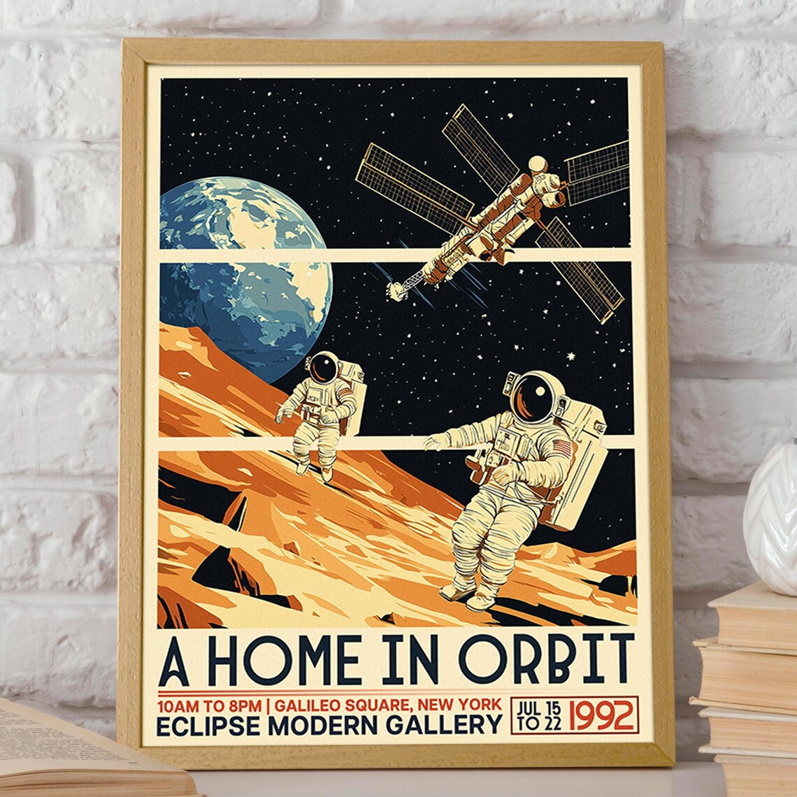 Astronauts In Space Station, Retro A Home In Orbit - Image 2