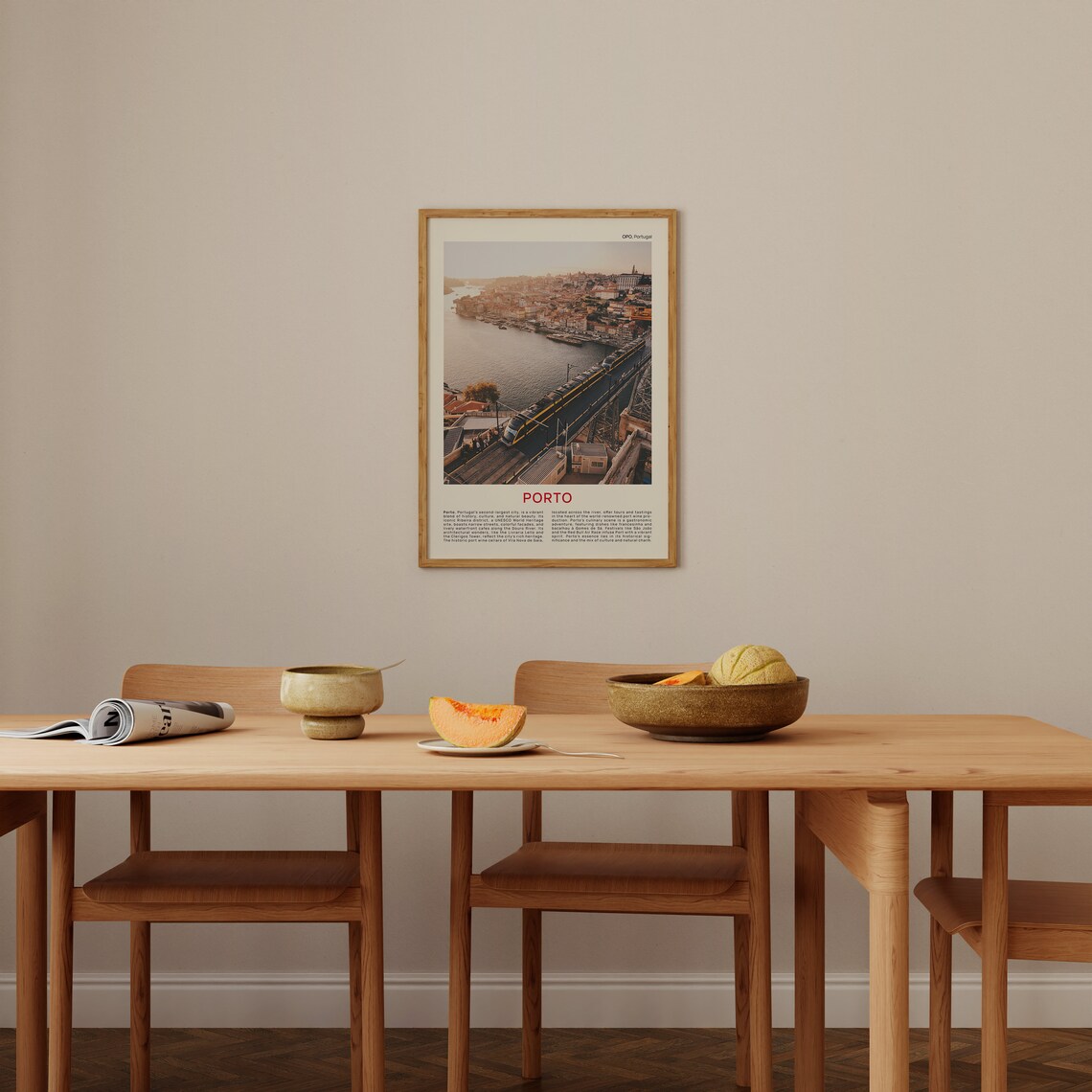 Porto Portugal Douro River Bridge Sunset Film Photo Travel Poster - Image 4