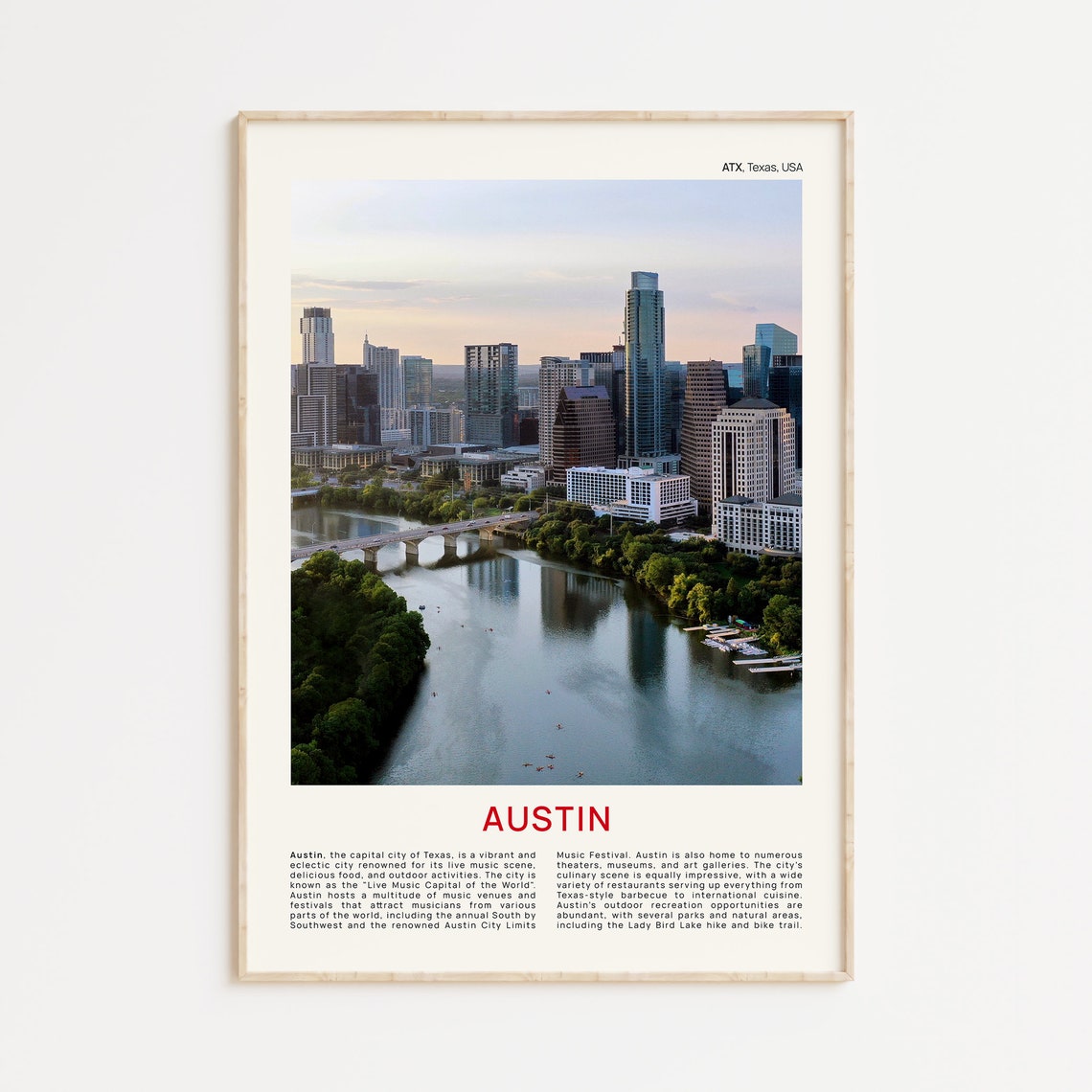 Austin Print Film Photo Austin Wall Art Austin Poster Austin Photo Austin Poster Print Texas Wall Decor Usa Poster Print Usa Photo