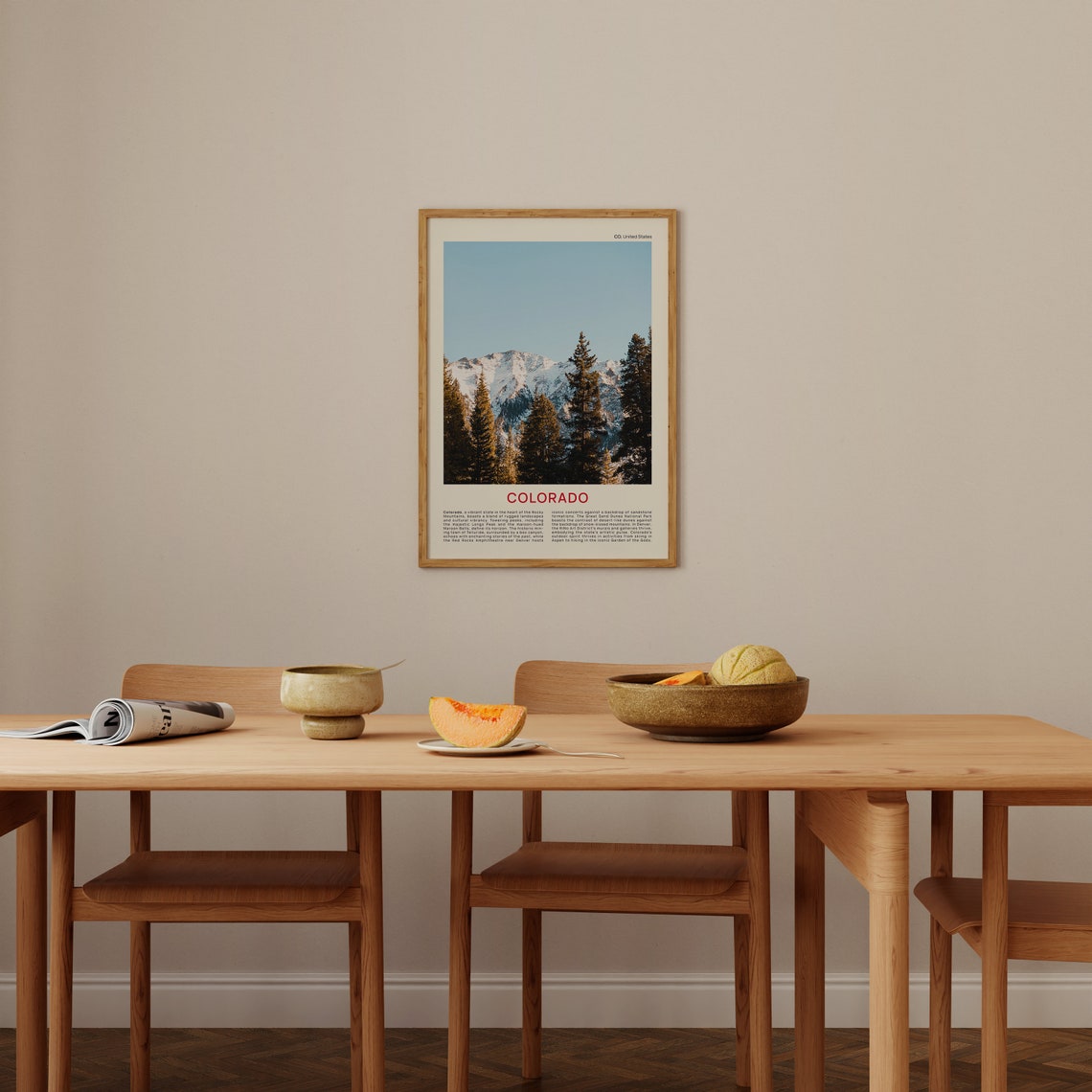 Colorado Snowy Rockies Peak Pine Forest Winter Travel Poster - Image 4