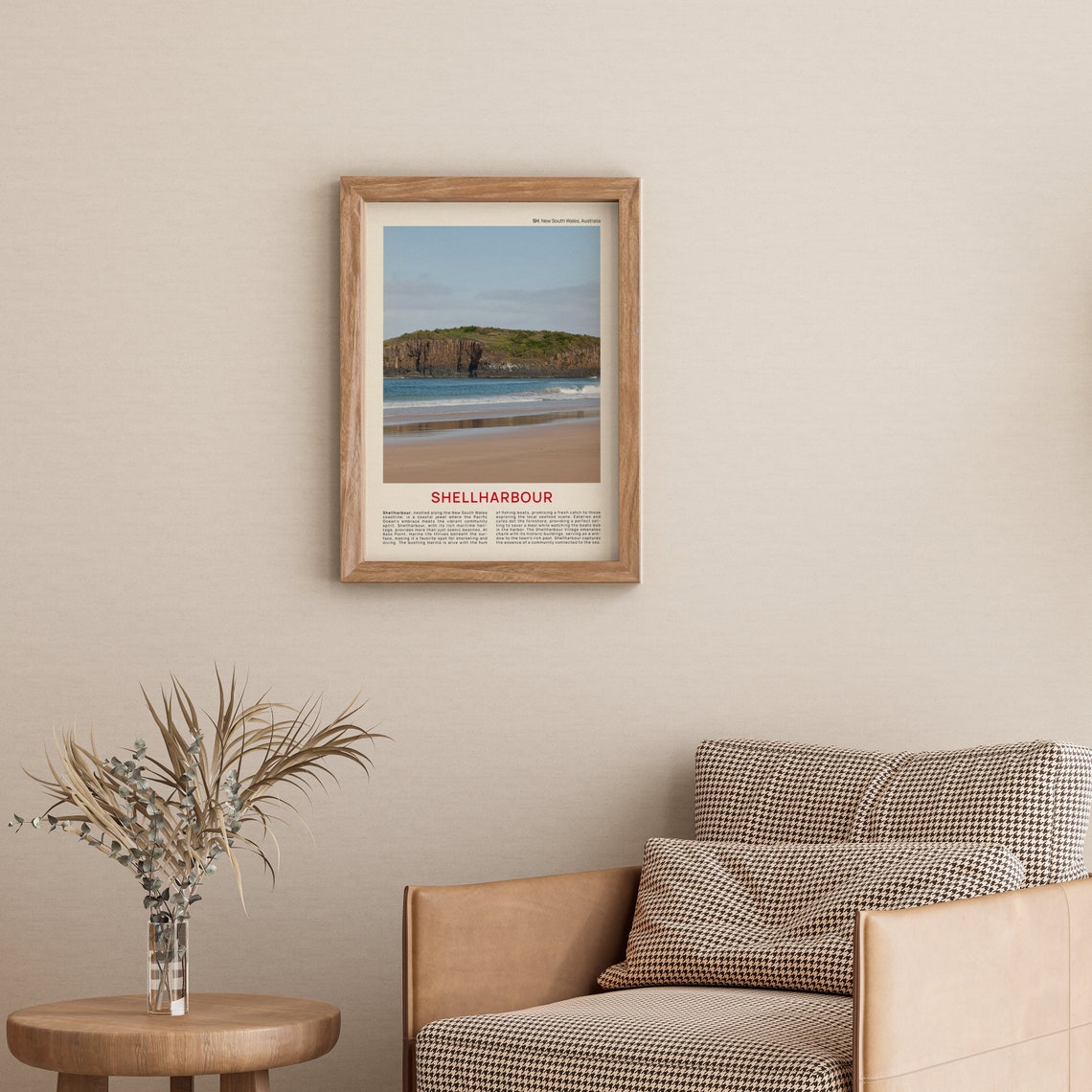 Shellharbour Australia Sandy Beach Rocky Headland Photo Poster - Image 3