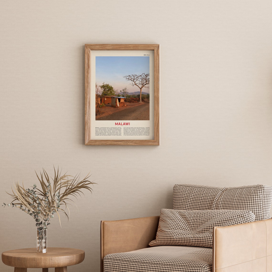 Malawi Rural African Village at Sunset Film Photo Travel Poster - Image 3