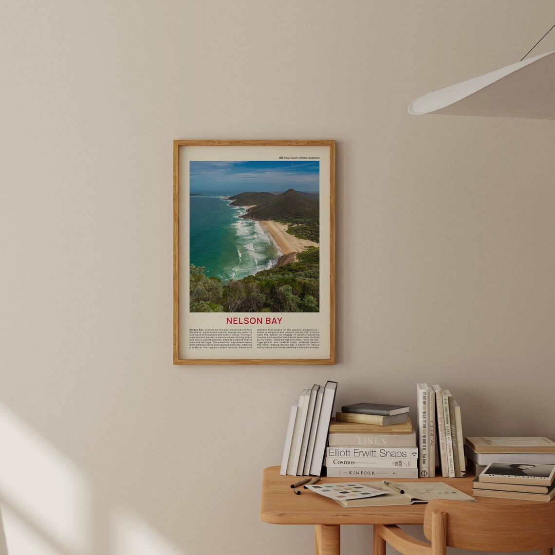 Nelson Bay Surf Coastline Aerial New South Wales Travel Poster - Image 2