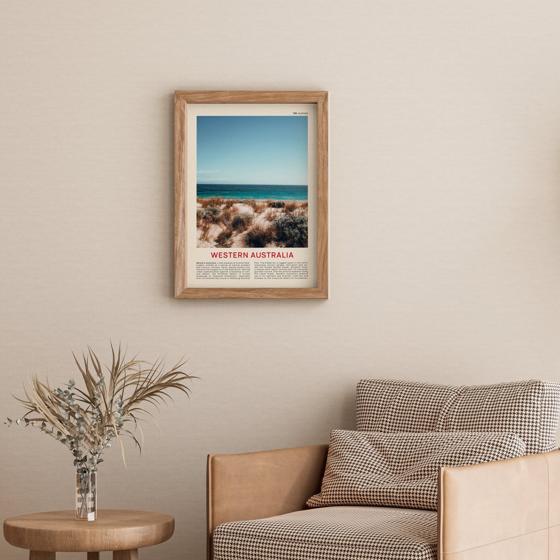 Western Australia Wild Coastal Dunes Ocean View Travel Poster - Image 3