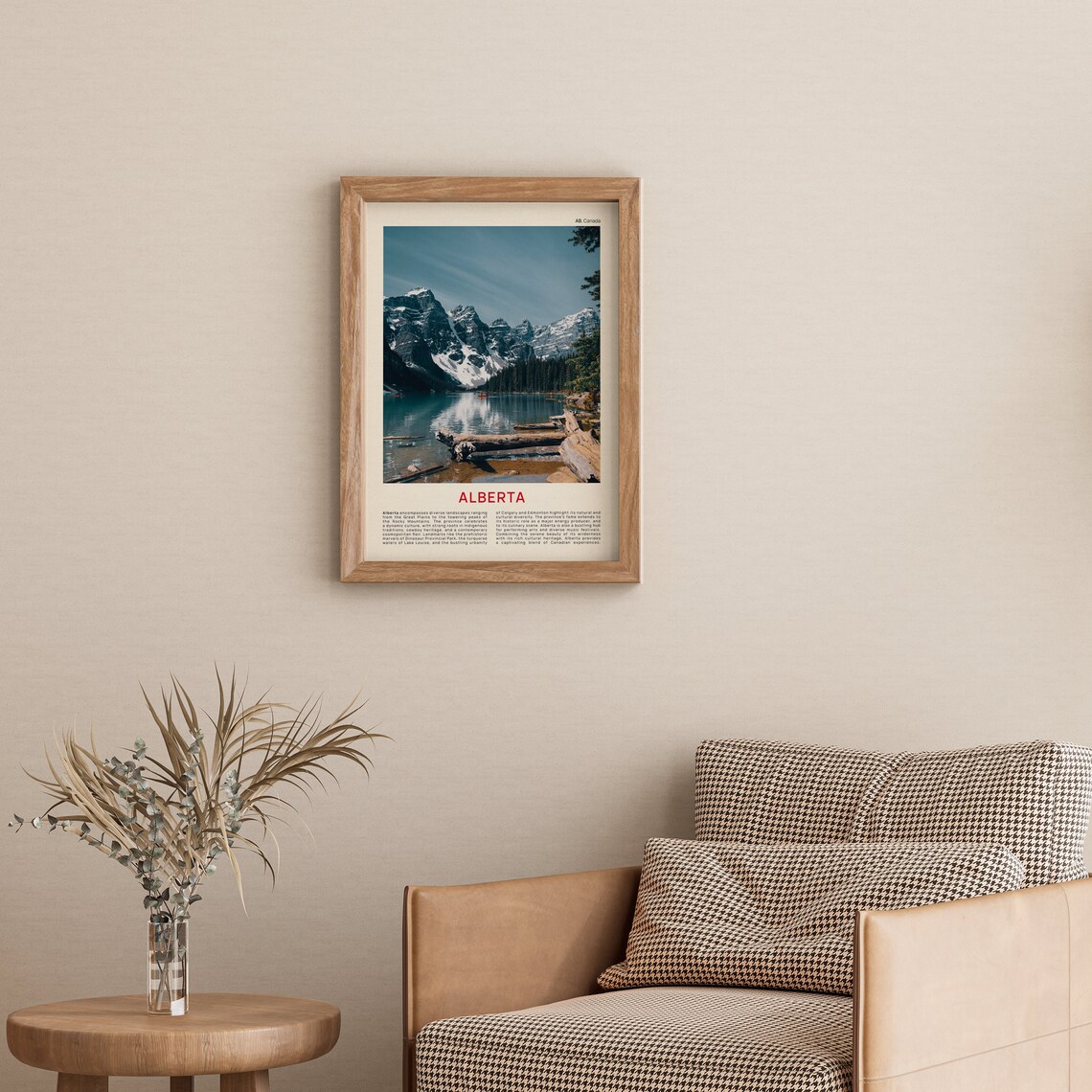 Alberta Rocky Mountains Snowy Lake Film Photography Travel Poster - Image 3