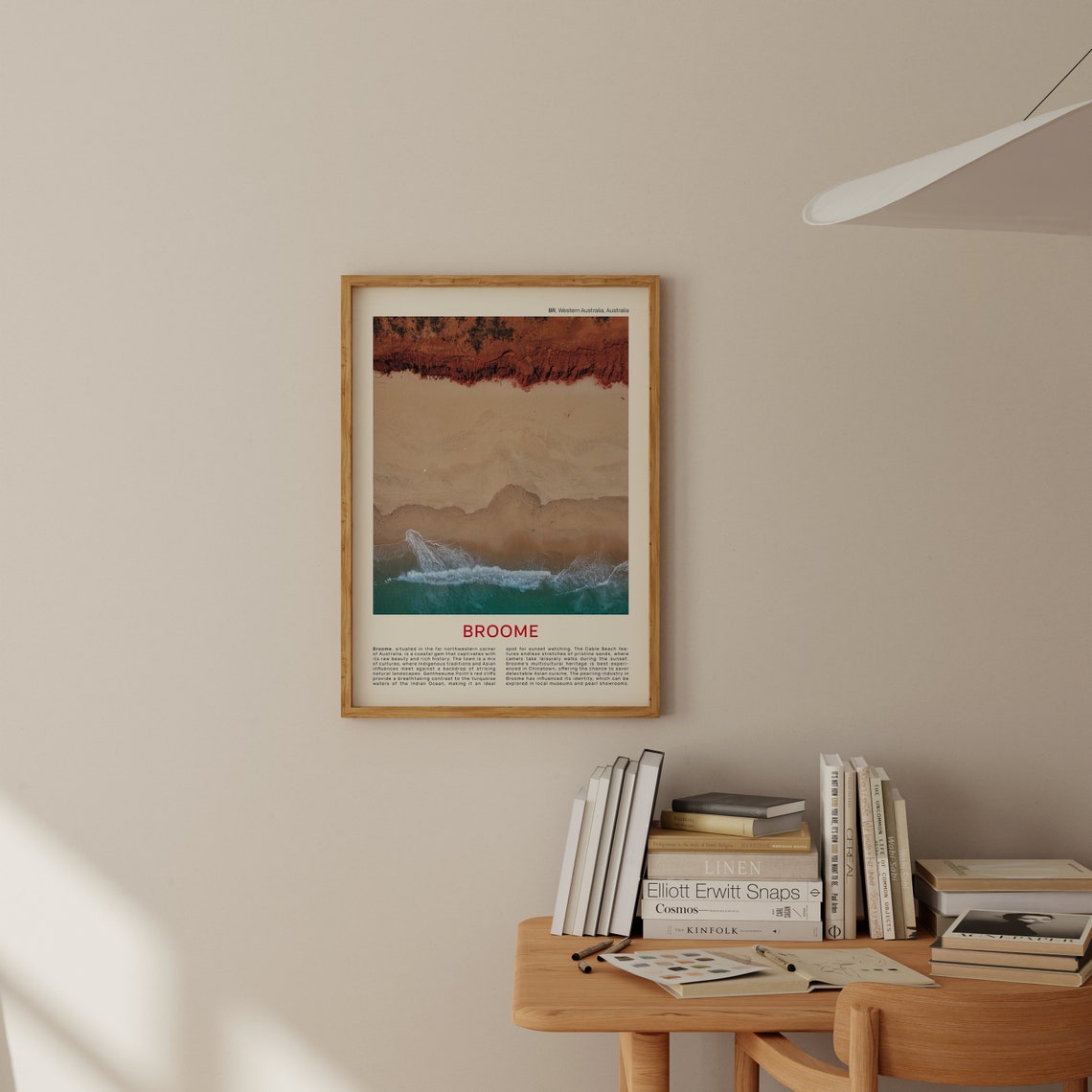 Broome Western Australia Aerial Red Cliffs Cable Beach Photo Poster - Image 2