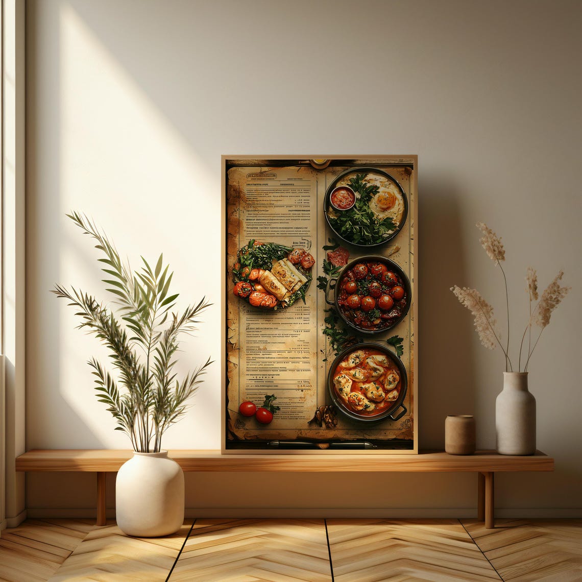Vintage Turkish Kitchen Menu Illustrated Traditional Food Poster Art - Image 3