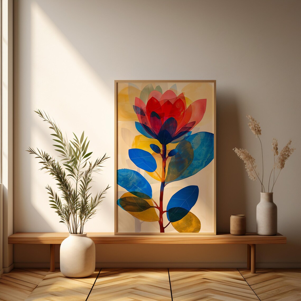 Stylish Botanical Floral Abstract Art Poster - Image 3