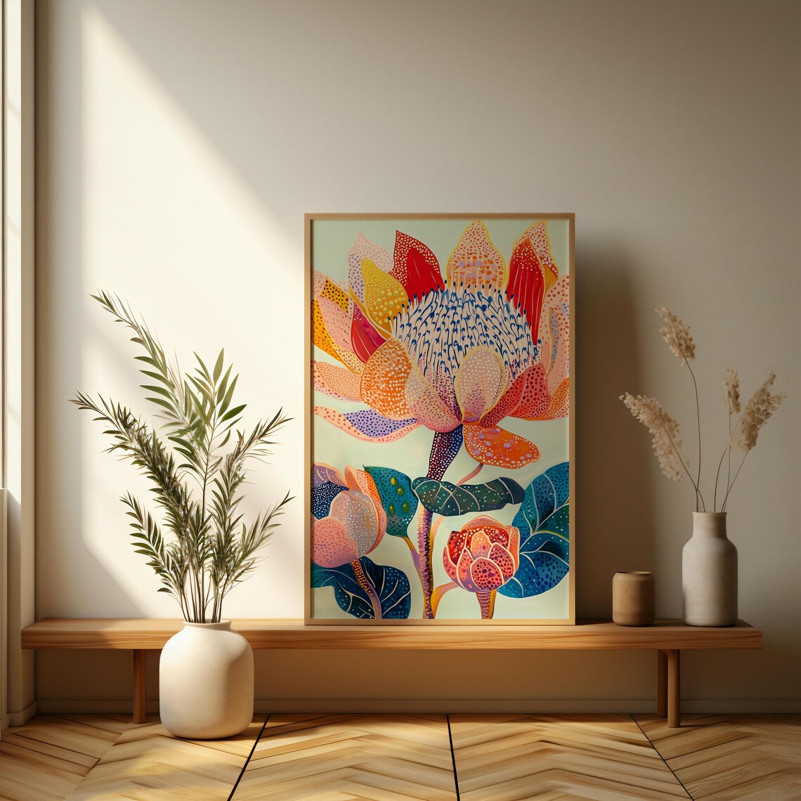 Protea Floral Art, Contemporary Botanical Poster - Image 3