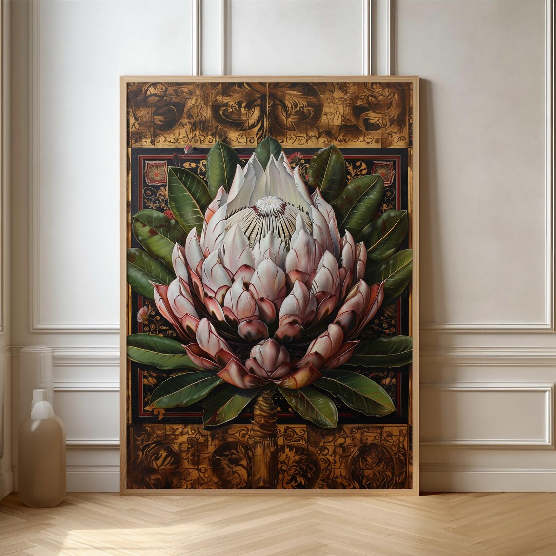 Protea Botanical Floral Poster Print, Nature Study