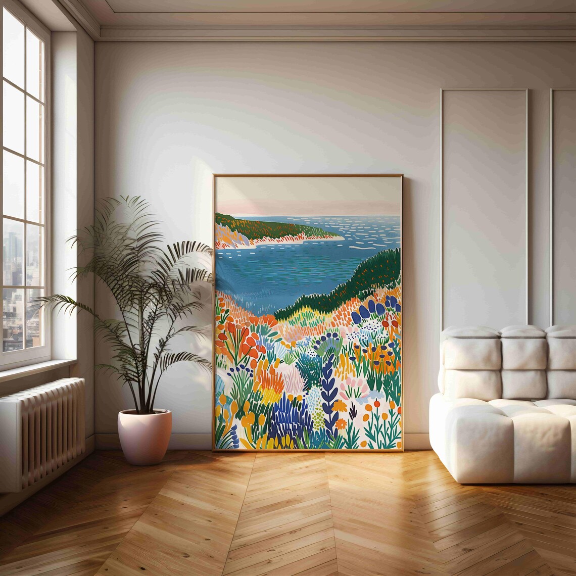 Bright Ocean View, Contemporary Coastal Art Print - Image 2